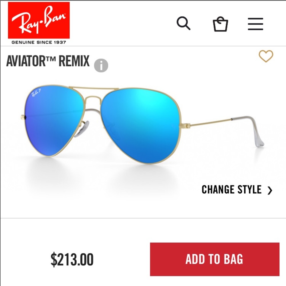 polarized blue flash ray ban aviators